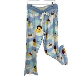 Nick & Nora Rubber Duck Waffle Weave Pajama Lounge Pants Women Size Large